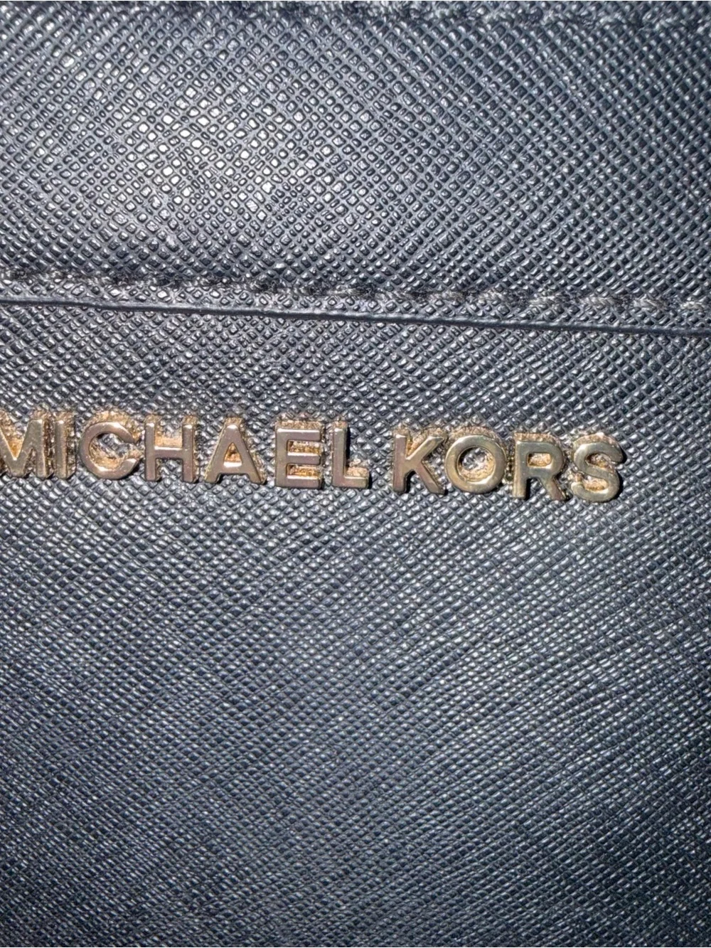 Michael Kors Jet Set Tote – Black Saffiano-Style – Gold Hardware